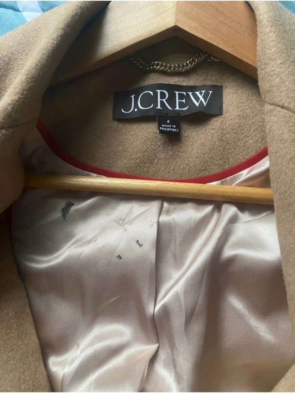 J Crew Mario Belluci Top Coat in Italian Wool - Picture 3 of 3